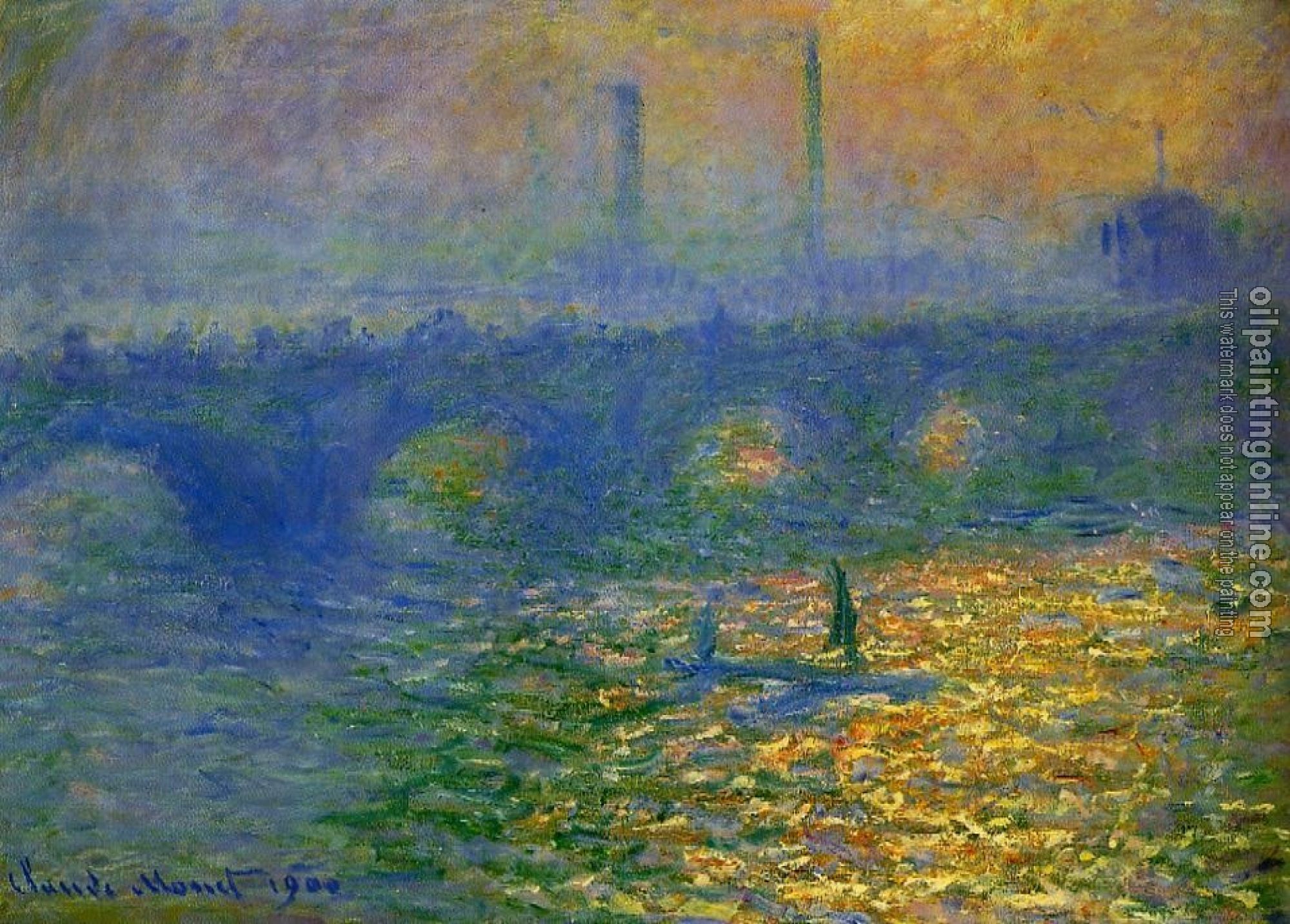 Monet, Claude Oscar - Waterloo Bridge